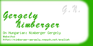 gergely nimberger business card